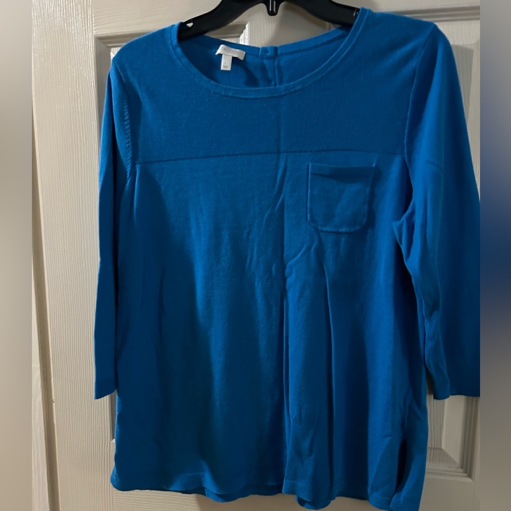Talbots Vibrant Blue Long Sleeve Top